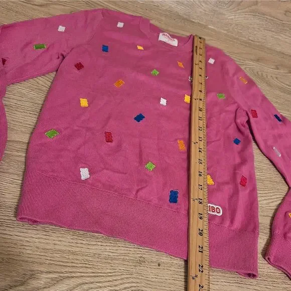 Haribo Pink Embroidered Gummy Bear Crewneck Sweater - Picture 4 of 8